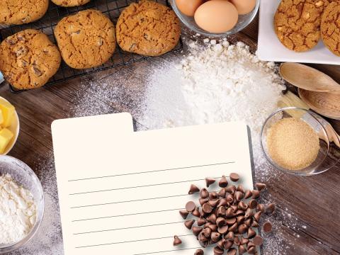 Image of cookies and recipe card