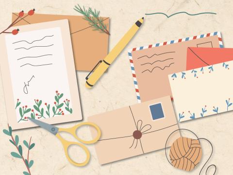 Image of cards and letters