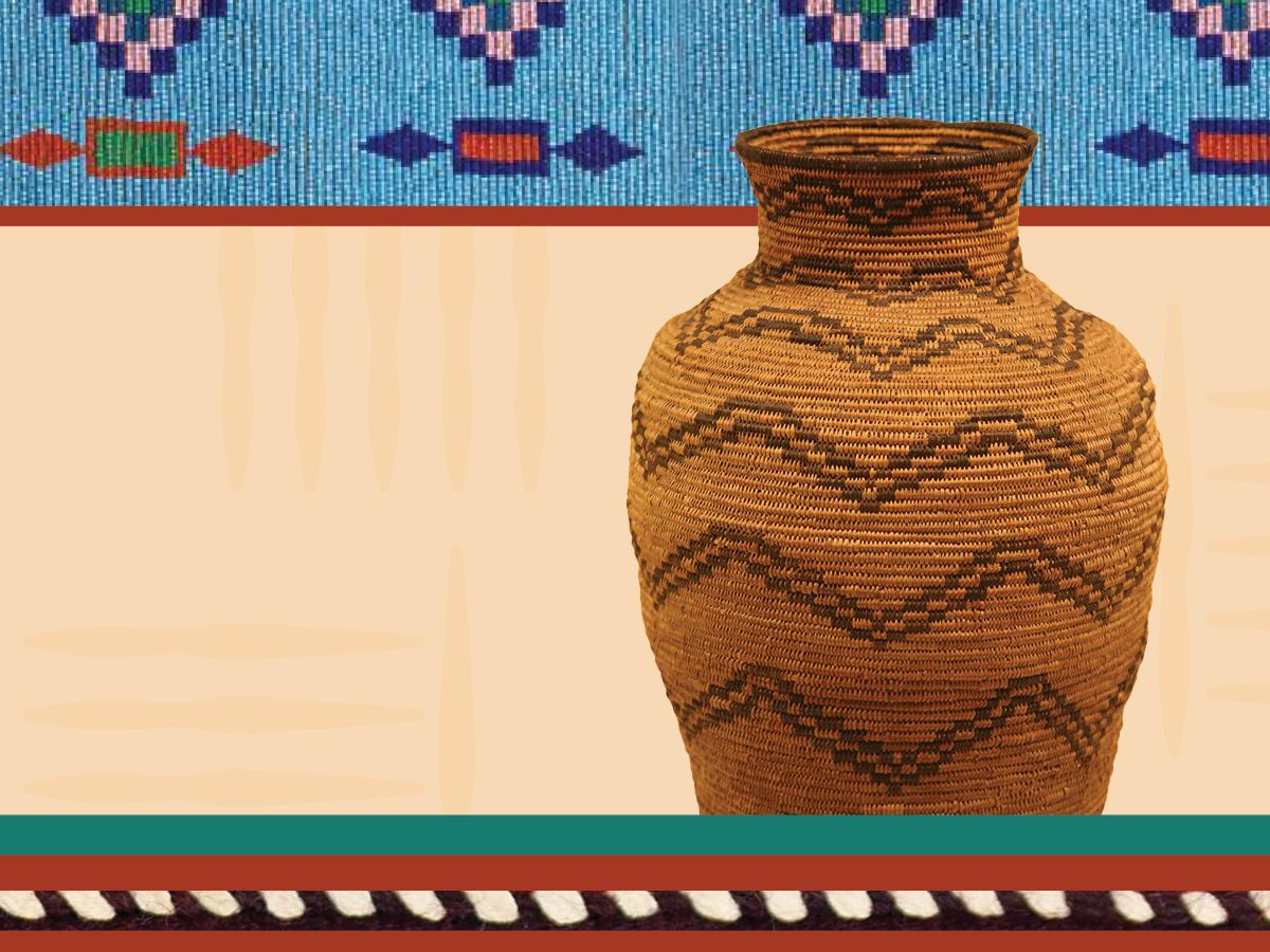 Image of basket and textiles