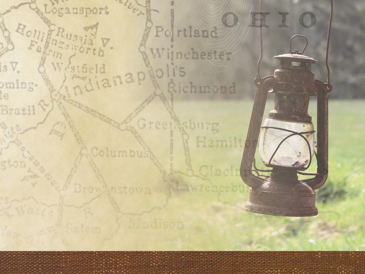Image of historical map and lantern
